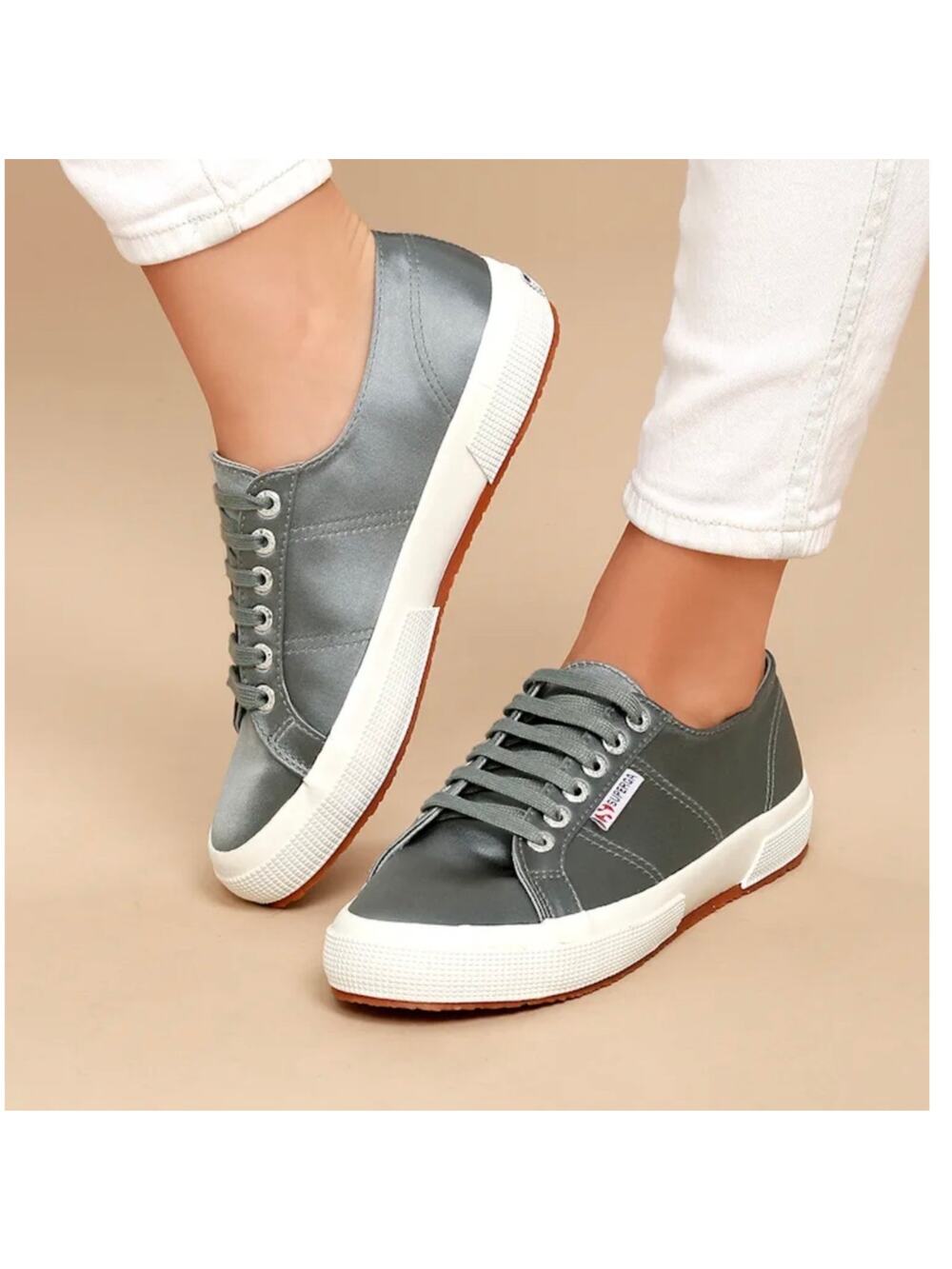 Superga 2750 Satin Grey Sneaker Size US 8 EU 38